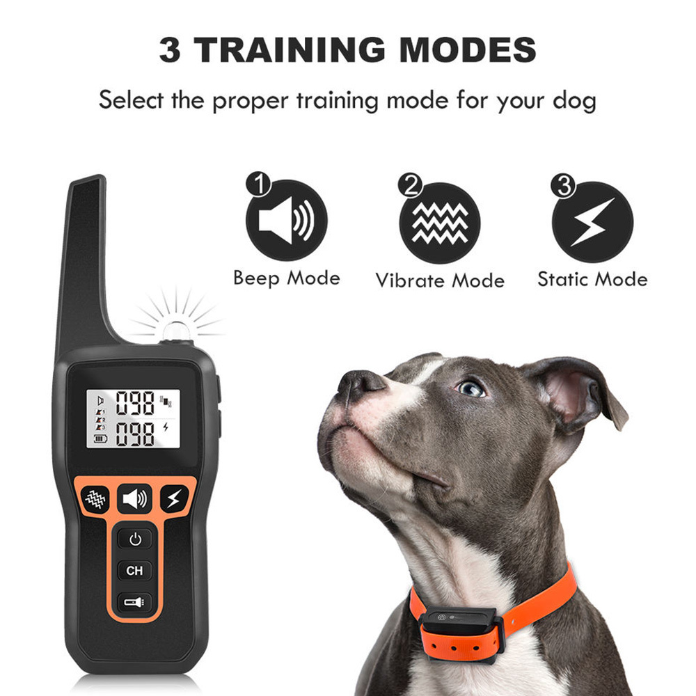 Online Best Seller 1000m Remote IPX7 Waterproof Dog Shock Training Collar Pet Training Collar For Dog