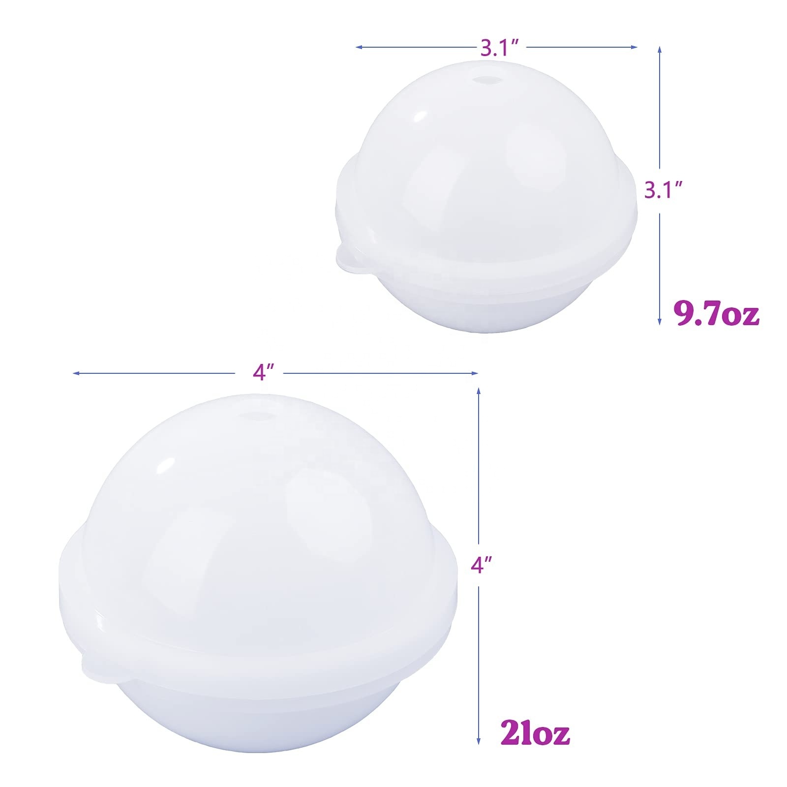 Large Sphere Molds for Resin Art, Jewelry Making, Bath Bomb, Decoration