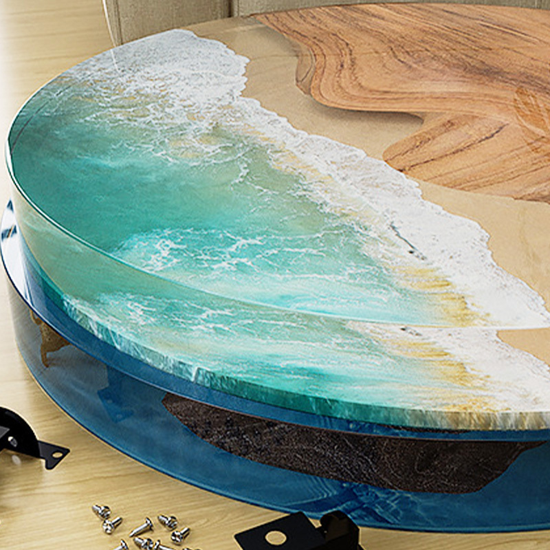 Epoxy Resin Table Mold Round Resin Table Mold Silicone Decorative River Table Mold DIY Art Home Decor