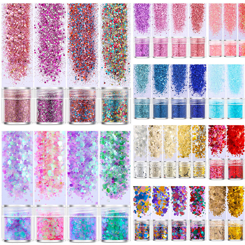 Holographic Extra Fine Glitter Powder for Nail Arts Pigment Glitter for Body Face Hair Craft Glitter for Resin Slime Tumblers