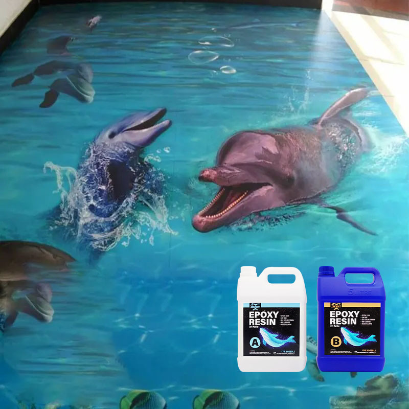 3D Floor Sticker and Floor Epoxy Paints Liquid Glass Epoxy Resin and Hardener Floor Epoxy Paints