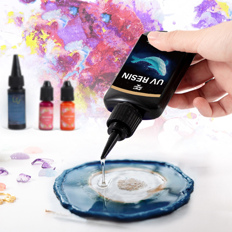 Hard UV Resin Glue Ultraviolet Curing Solar Cure Sunlight Activated Crystal Clear Hard Glue DIY Jewelry Making Tools