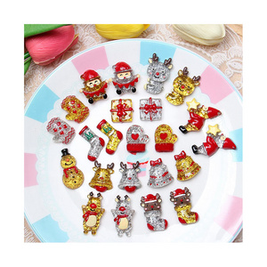 Christmas Miniature Figurines Tiny Mini Resin Fairy Dollhouse Garden Ornaments DIY Kit Christmas Pendant Accessories