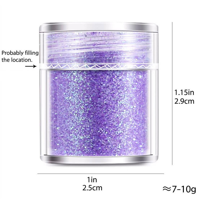 Holographic Extra Fine Glitter Powder for Nail Arts Pigment Glitter for Body Face Hair Craft Glitter for Resin Slime Tumblers