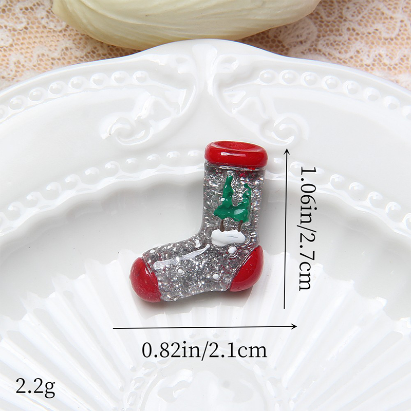 Christmas Miniature Figurines Tiny Mini Resin Fairy Dollhouse Garden Ornaments DIY Kit Christmas Pendant Accessories