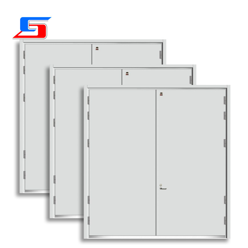 Oversized Steel Heat-insulating Fireproof Access door Double Leaf Steel fire Rated Door