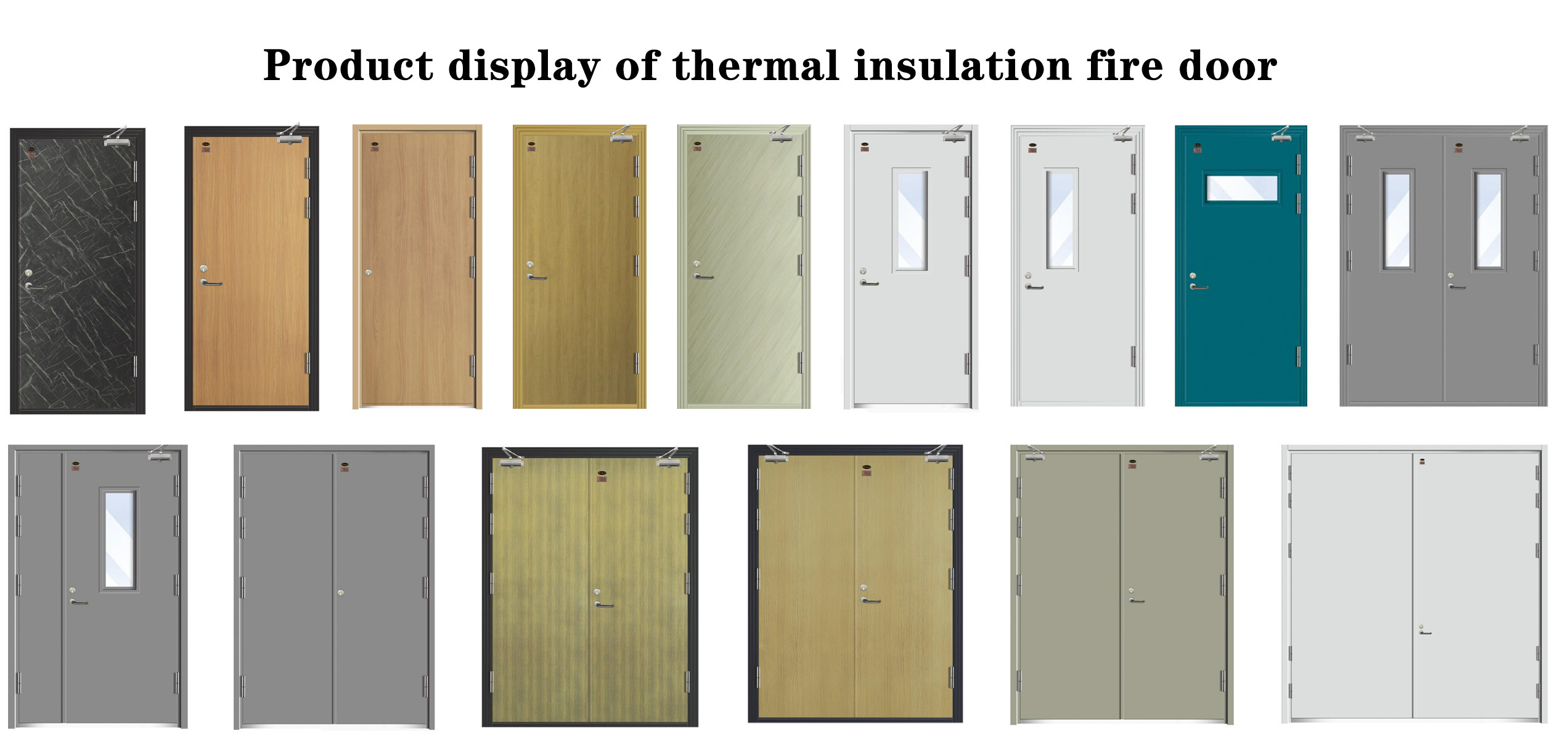 1.5-Hour Fire Protection Project Door Residential Access Fire Door Commercial Steel Wooden Unequal Double Fire Rated Door