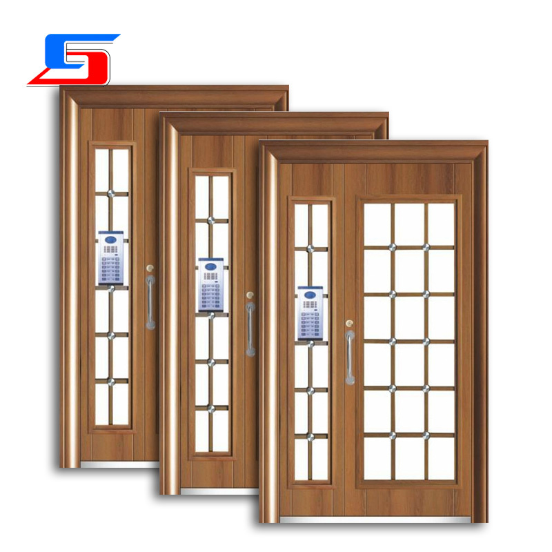 Factory Wholesale Apartment Main Entrance Gate Exterior Grille Security Door Metal Frame Door Metal door