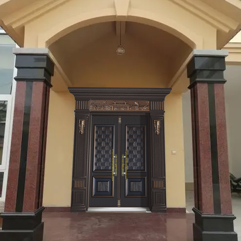 Non-Standard Size Entrance Main Door Modern Luxury Villa Security Door Decorative metal custom steel security door