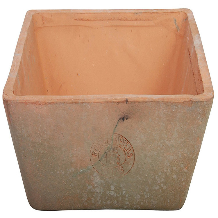 Hot Sale Personalized Handmade Ceramics Aged Terracotta Square Pot