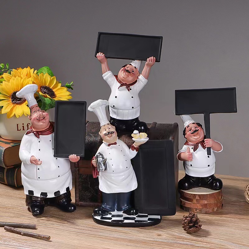 life size chef statue for home with LOGO/Shape/Size/Packing Customized Acceptable