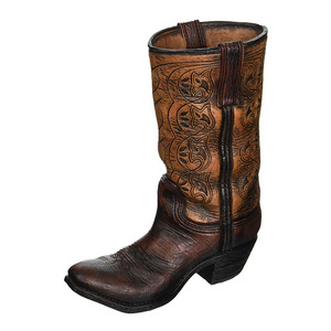 Western Cowboy Boot Vase