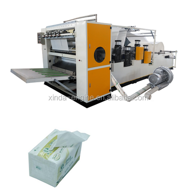 factory production line v folding automatic kleenex tissue paper facial tissue box making machine