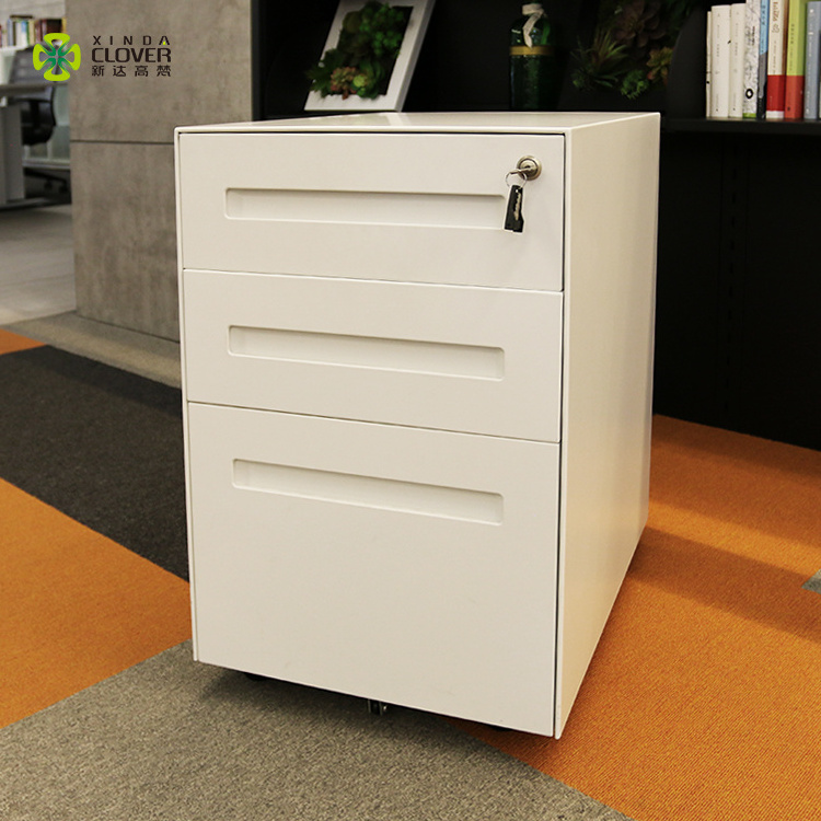 Best price height quality under desk key lock filing cabinet 3 drawer metal file cabinet for home/office