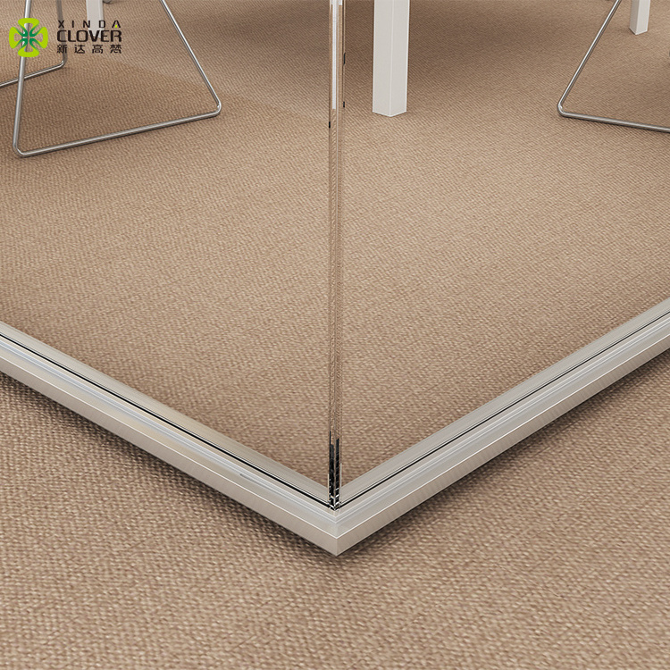 Foshan furniture manufacturer aluminum frameless glass office wall panels partition systems room divider