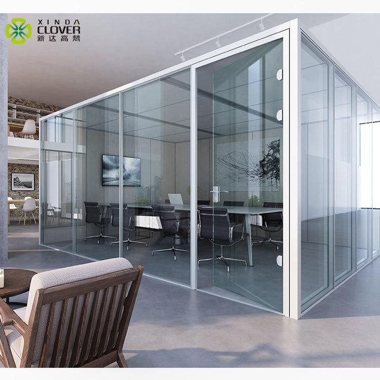 Wholesale Office Room Divider Acoustic Soundproof Walls Panel Glass Cubicle Wall