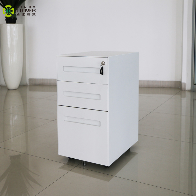 Steel mobile pedestal modern office filing cabinet metal storage cabinet