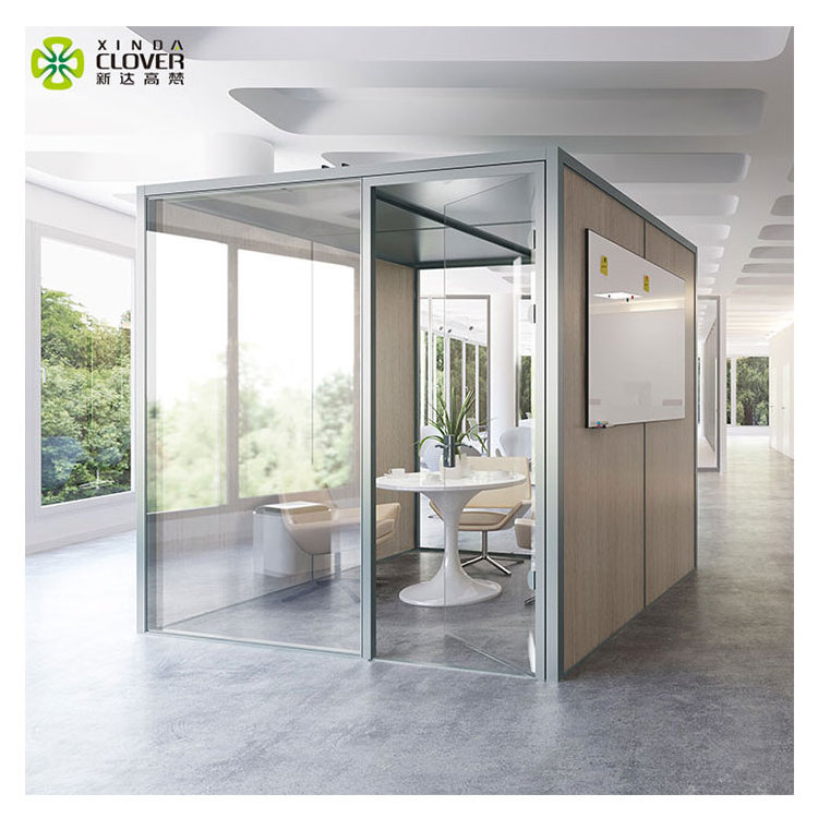 Wholesale Office Room Divider Acoustic Soundproof Walls Panel Glass Cubicle Wall