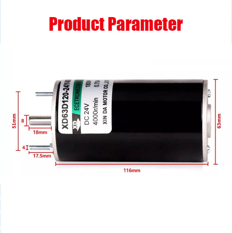 Manufacture 12V/24V 180W high speed motor motor positive and negative speed micro DC motor dc treadmill permanent