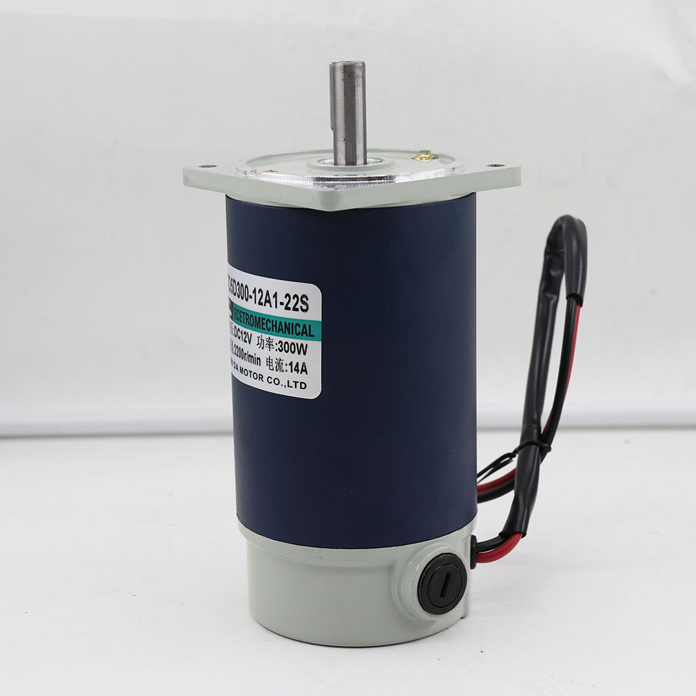 300W DC high-speed motor 12 / 24V speed regulating motor strong torque forward and reverse 3000 rpm brush electric motor