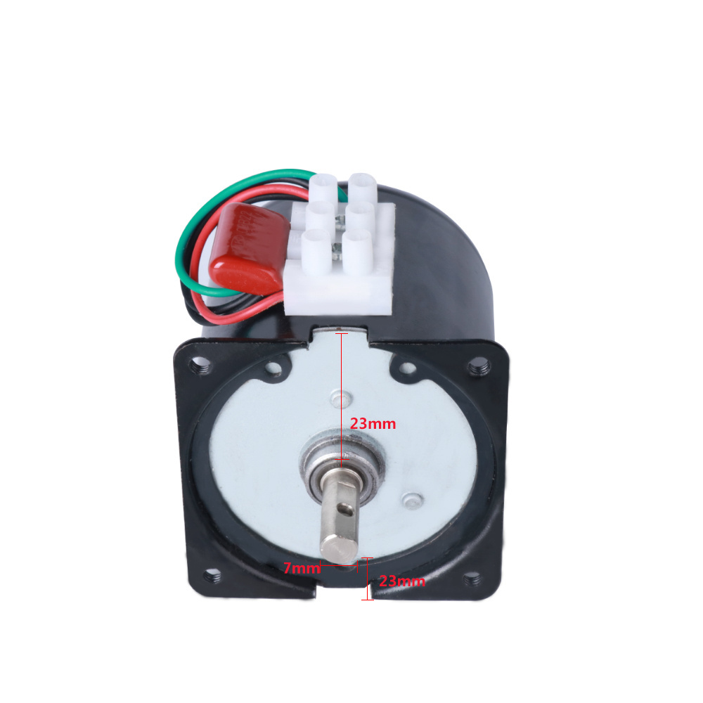 14W AC synchronous motor 220v gear reduction motor miniature slow  pony low speed quiet small motor rotary light barbecue