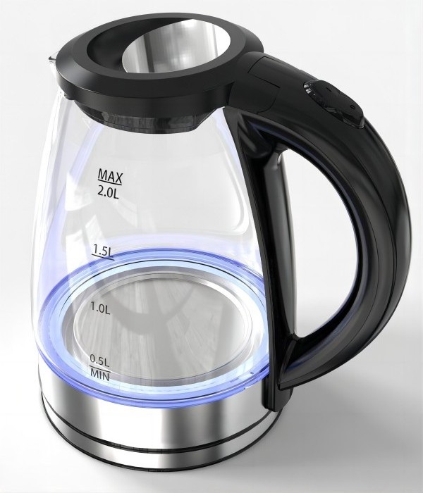 LED light ring glass Electric Kettle Household appliances cordless portable coffee maker teapot