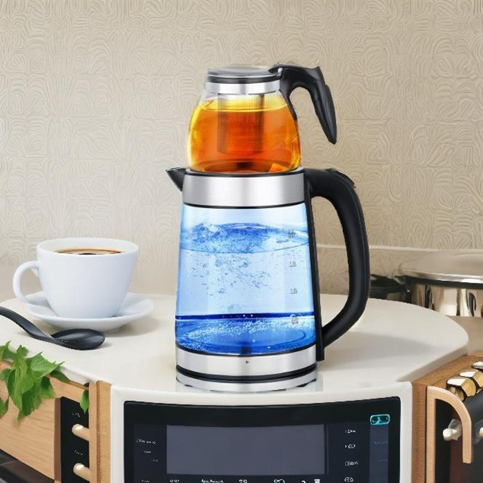 Wholesale Electric Kettle Water Boiler Glass Electric Kettles With Set Of Teapot Coffee Home Appliances