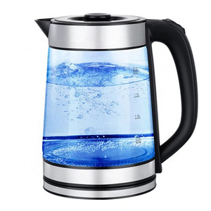 2.0L Electric Kettle Blue Light Glass Body Coffee Tea Maker Temperature Control 220V EU Plug Smart Water Kettle Home Appliances