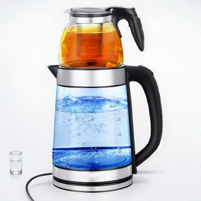 Wholesale Electric Kettle Water Boiler Glass Electric Kettles With Set Of Teapot Coffee Home Appliances