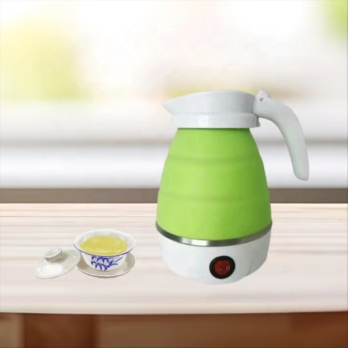 0.5l Capacity Silicone Foldable Portable Electric Kettle Easy Carry Travel Folding Electric Cattle Kettle Tea Pot