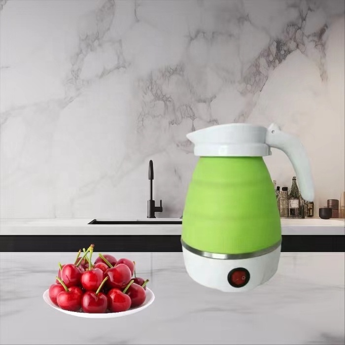 0.5l Capacity Silicone Foldable Portable Electric Kettle Easy Carry Travel Folding Electric Cattle Kettle Tea Pot