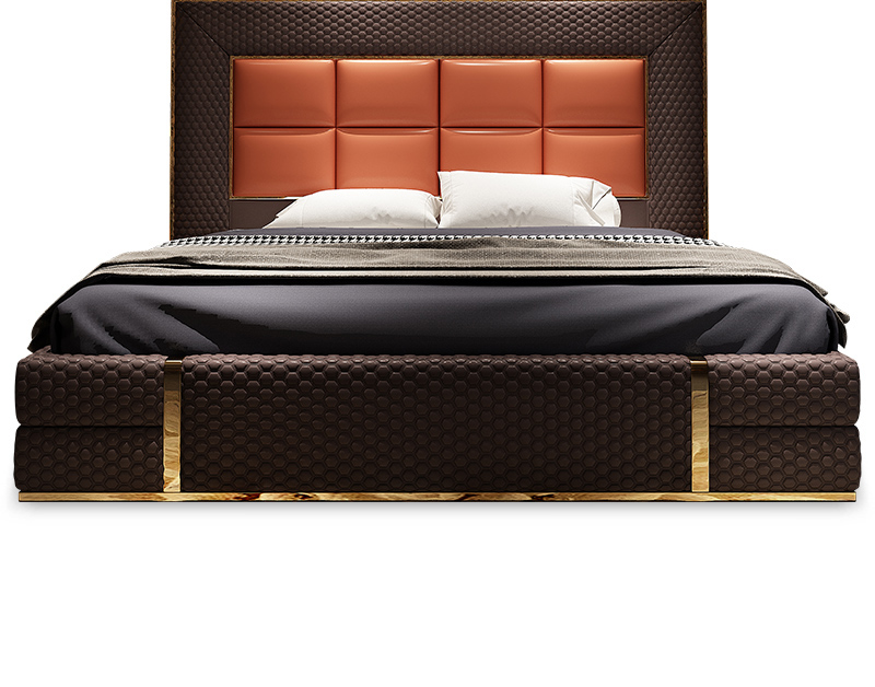 Xinda furniture King Sets Hotel Royal Tatami Space Saving Ottoman Headboard Luxury bed Bedroom Furniture Designer bed