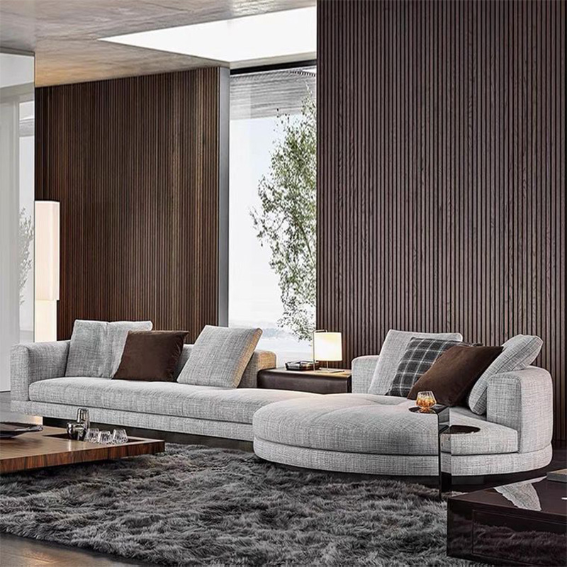 Custom minimalist 7 12 seater sectional couch sofa set living room sofas white fabric corner combination l sofas for home luxury