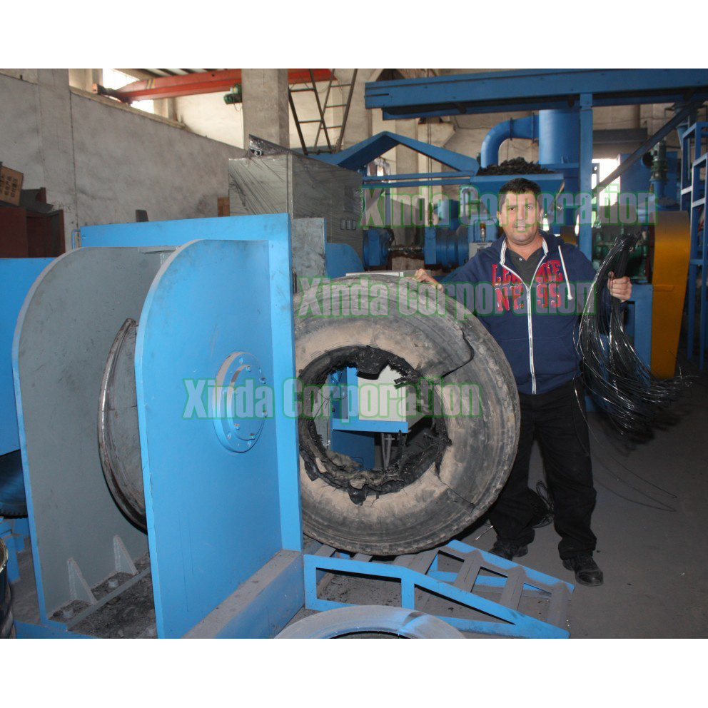 Double Hook Tire Debeader for tire recycling