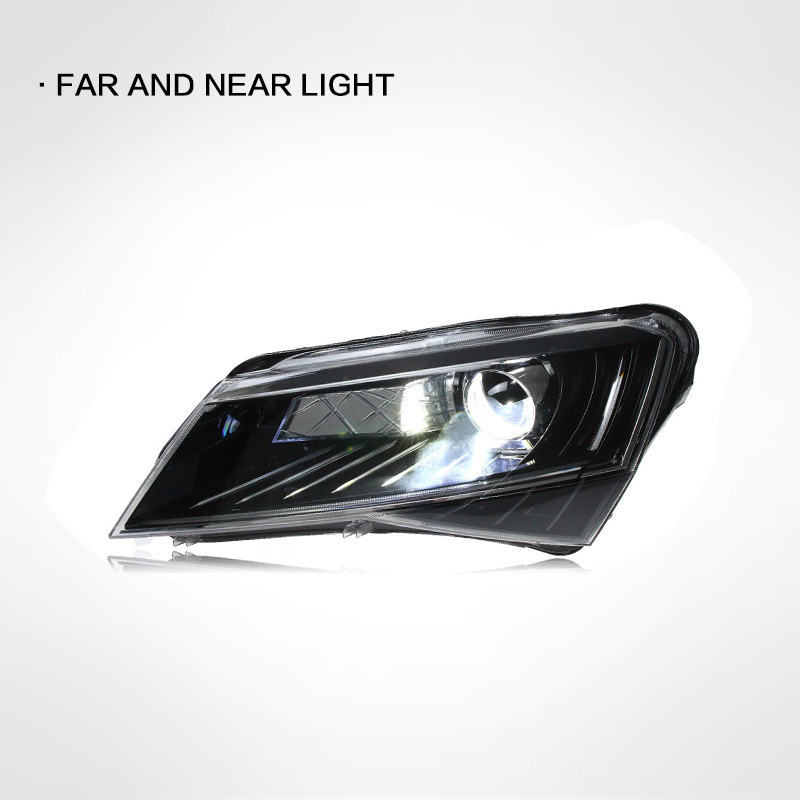 2024 Xinda supplApplicable 16-18 Skoda headlight assembly modified high-end eyelash LED Daytime running lamp turn signal