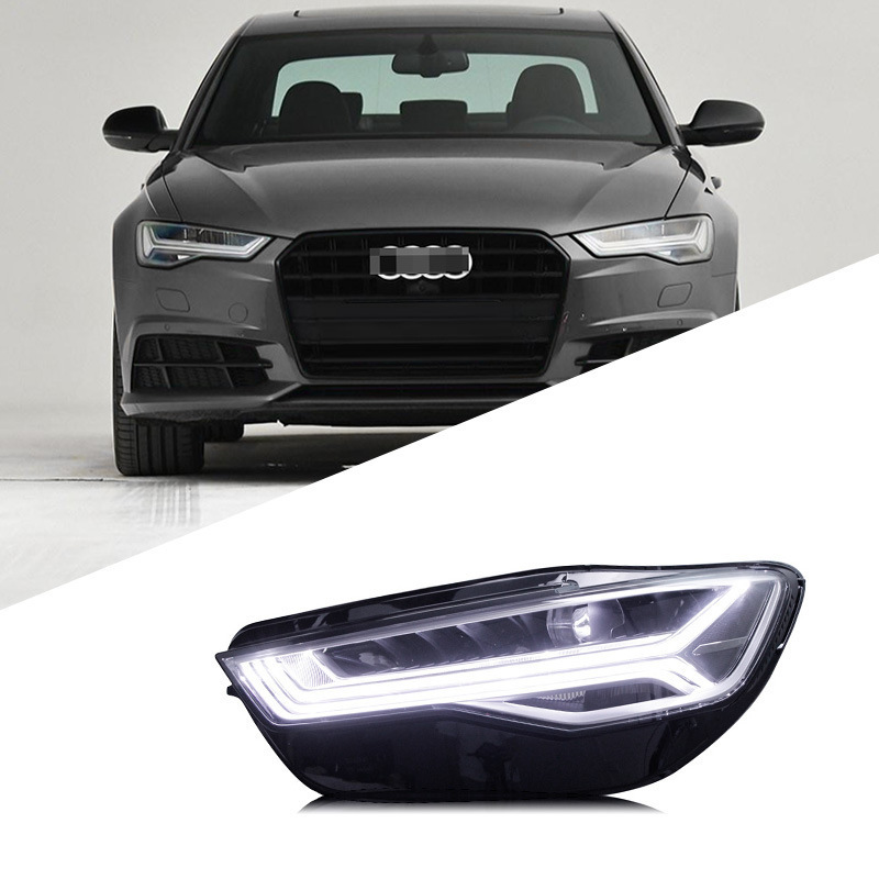 2024 Xinda supply lighting heaApplicable 12-18 Audi A6L Matrix LED Headlight TotalA6 Old modified New flowing water C7 Headlight