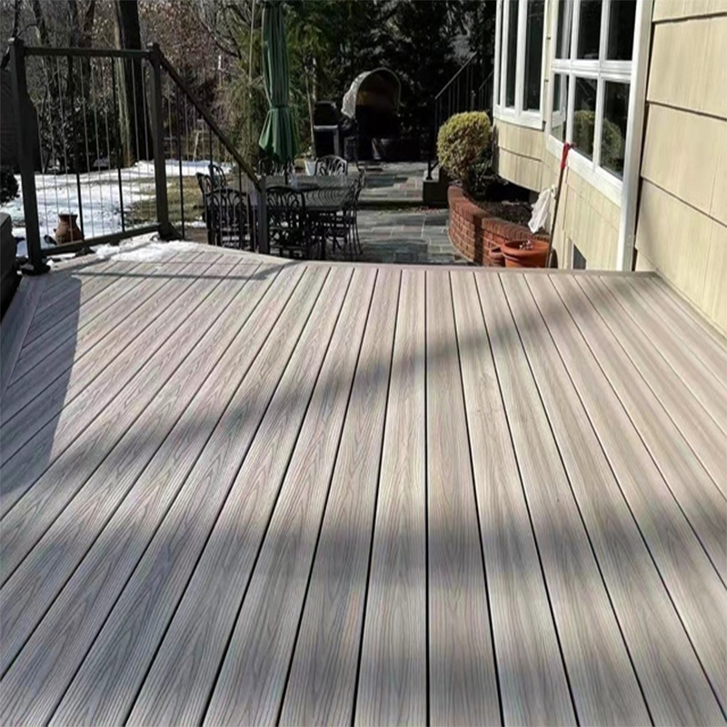 XINDAI exterior outdoor wood plastic composite extrusion decking terrasse