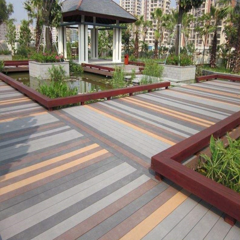 XINDAI exterior outdoor wood plastic composite extrusion decking terrasse