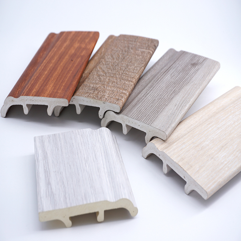 SPC WPC Baseboard Moulding Wood foam skirting wooden skirting board covers