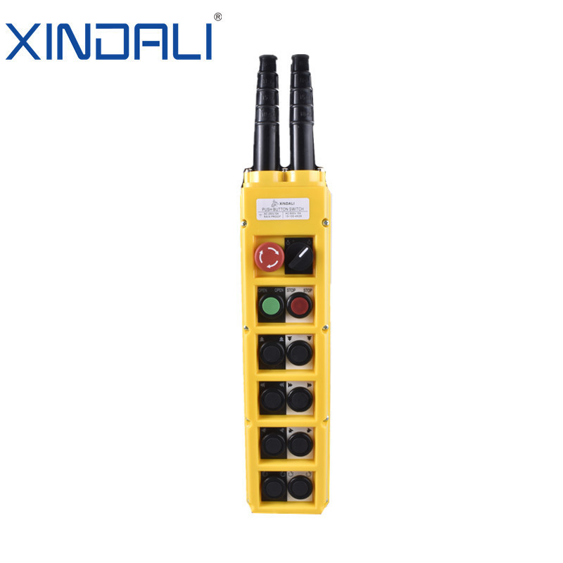 XCD-66C ip65 high qualified crane pendant smart remote control pushbutton  station switch