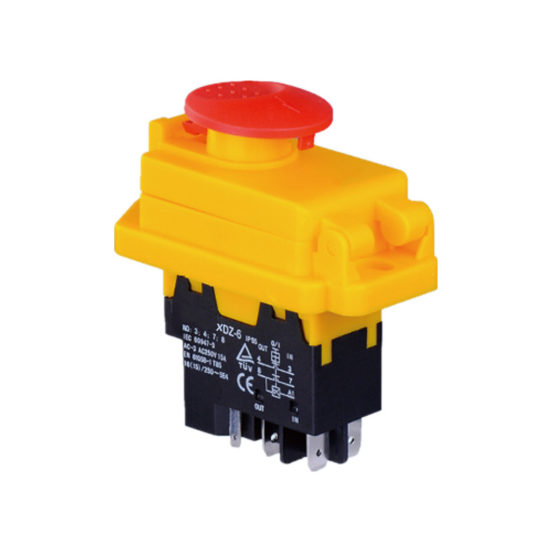 XDZ-6E Electromagnetic Switch Magnetic Switch Motor Protection Switch Plastic On-off TUV CE XDZ-6-2B 125VAC/250VAC Xindali 250V