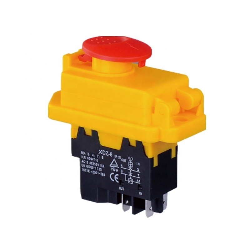 XDZ-6E Electromagnetic Switch Magnetic Switch Motor Protection Switch Plastic On-off TUV CE XDZ-6-2B 125VAC/250VAC Xindali 250V