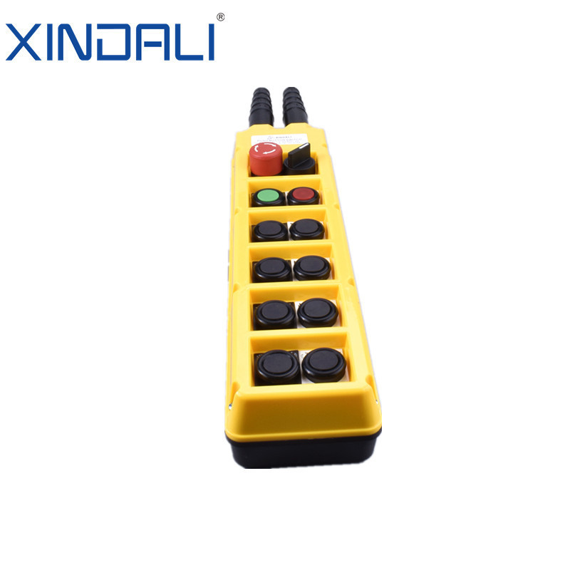 XCD-66C ip65 high qualified crane pendant smart remote control pushbutton  station switch