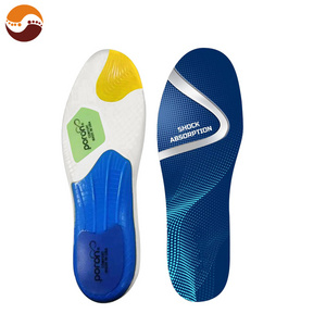 2020 New Design Soft PU Insoles  PORON Double Shock Absorption TPU Arch Support Muti- color Shoes  insoles