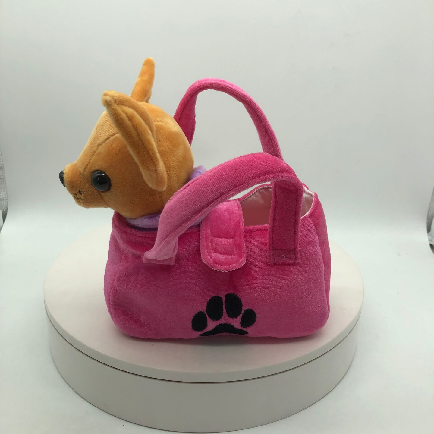 Fashion Plush Bag with Plush Stuffed Dog Toys Plush Girl Bag