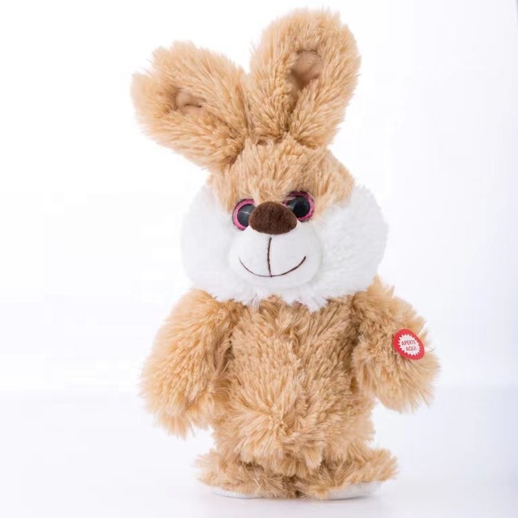 Electronic walking singing rabbit plush toy custom electronic musical stuffed animal toy kids toys