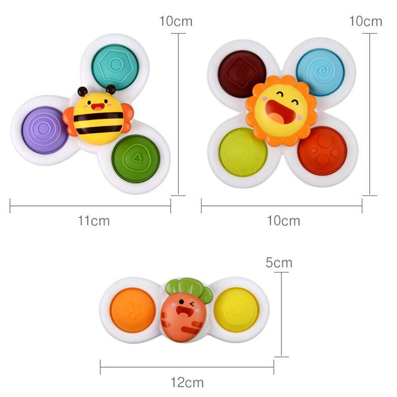 Cartoon Animal Simple Dimple cute rotary windmill Suction Cup Spinner for Baby Boy Girl  Fidget Toy