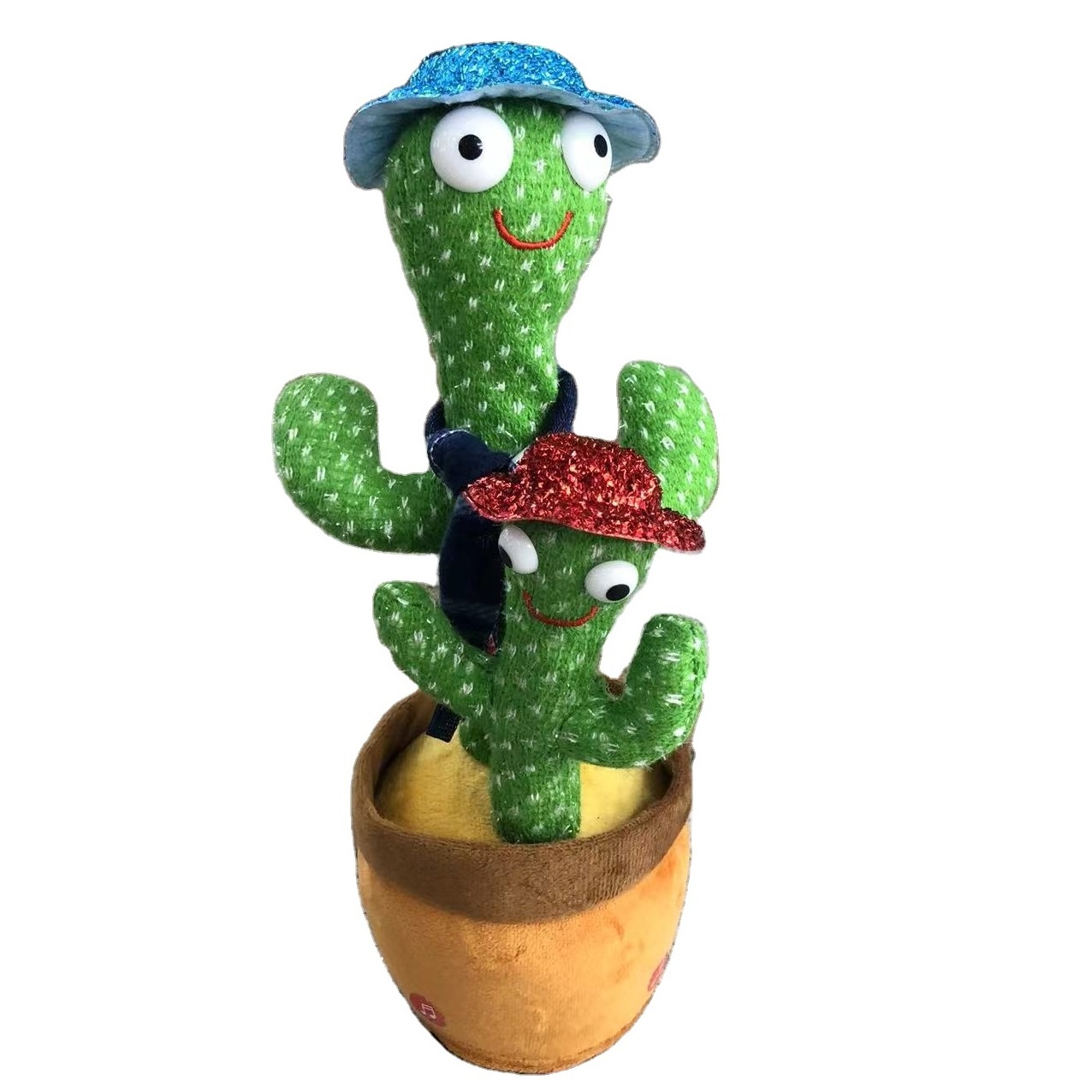 Electric plush toy factory Hot Sell 2022 Mother and son singing dancing and talking recording twisty cactus seriesm plushies