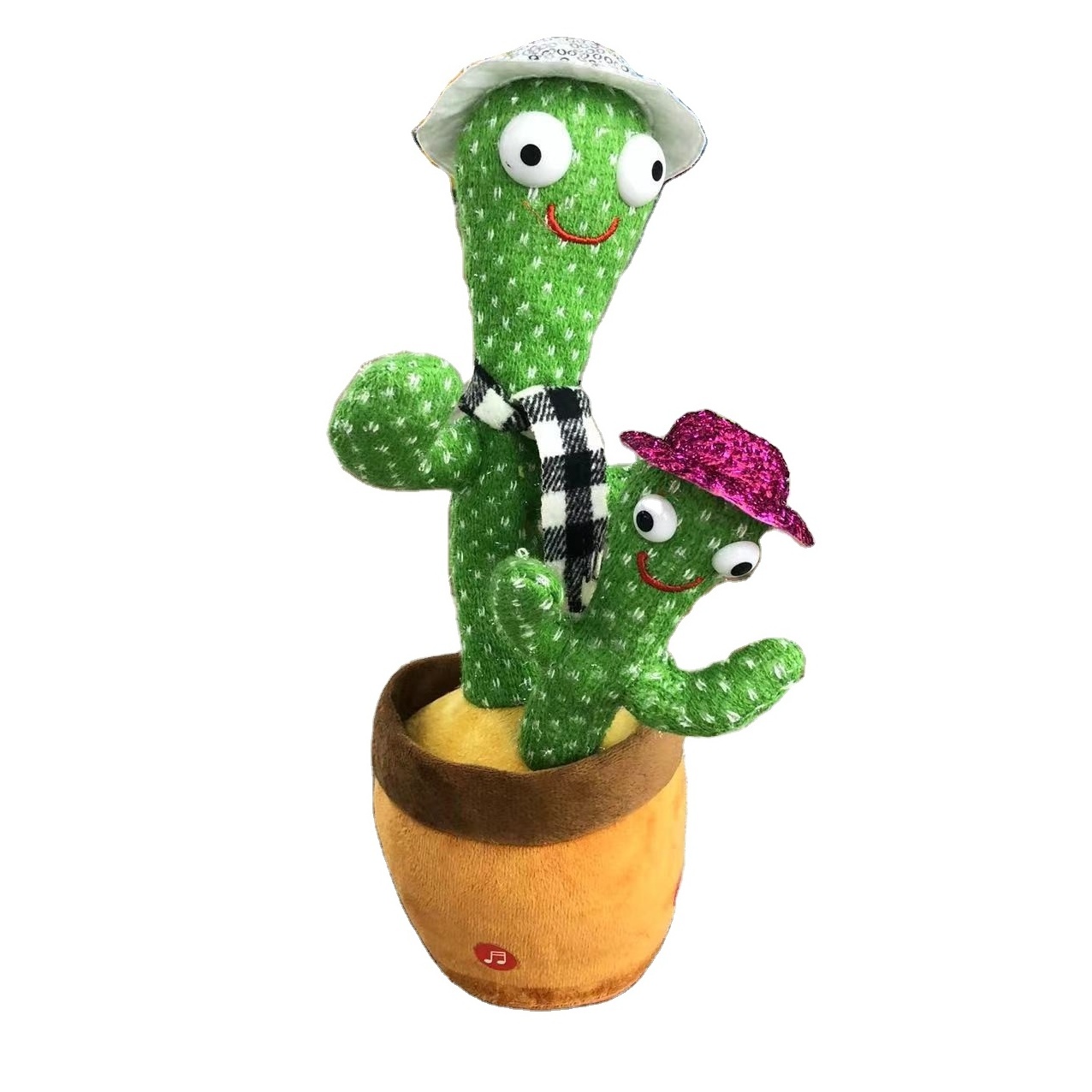 Electric plush toy factory Hot Sell 2022 Mother and son singing dancing and talking recording twisty cactus seriesm plushies