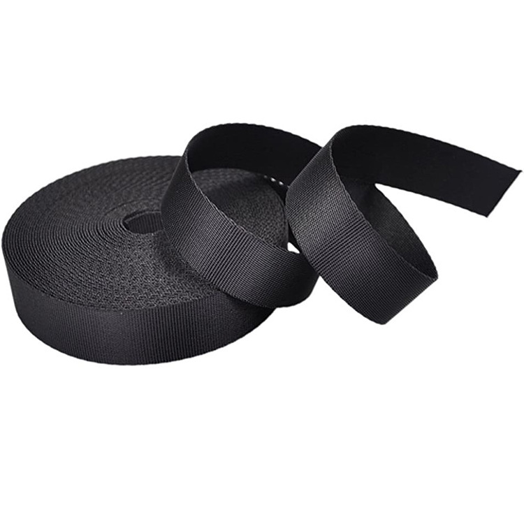 1 Inch Black Nylon Heavy Duty Webbing Strap Polypropylene Heavy Straps for Bags Hammocks Outdoor Climbing and Luggage Strap